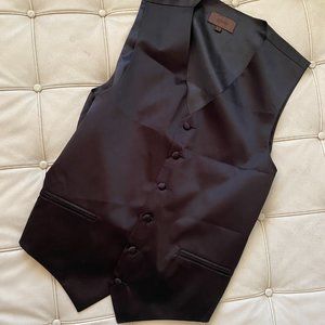 Tuxedo Vest, Size Small, Satin Finish, Adjustable, Pockets, Satin Buttons